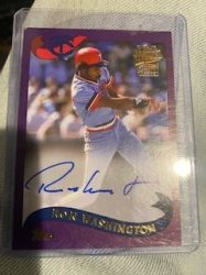 2021 Topps archives fan favs purple ron washington