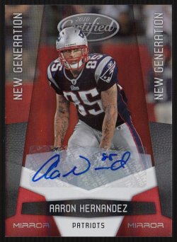 2010  Certified Mirror Red Signatures Aaron Hernandez