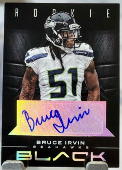 2012 Panini Black Bruce Irvin Rookie Signatures (Jersey #)