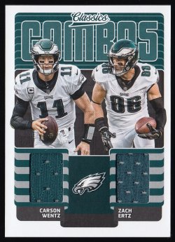 2018 Classics Classic Combos Memorabilia Carson Wentz / Zach Ertz