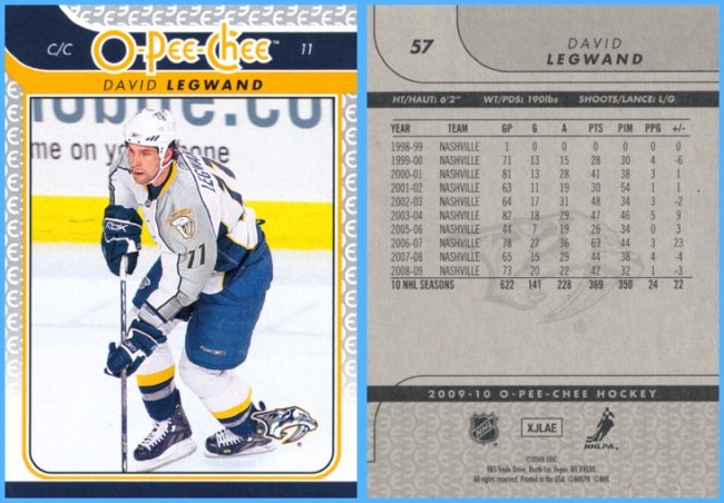David Legwand | Hockey Card Database Wiki | Fandom