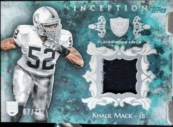 2014 Topps Inception Khalil Mack Rookie Patches Green Parallel