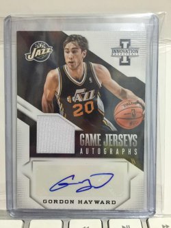 2014 Panini Innovation Gordon Hayward Game Jersey Autographs