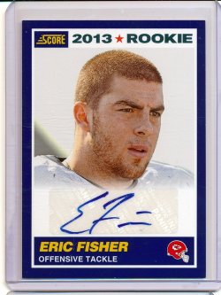    Eric Fisher 2013 Score Rookie Signatures Blue