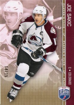 2008-2009 In The Game BAP Joe Sakic Players Club