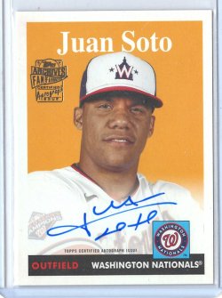 2021 Topps Archives Juan Soto Fan Favorite Autograph