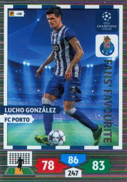 2013-2014 Panini UEFA Champions League Adrenalyn XL 2013-2014 Lucho Gonzalez