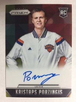 2015-16  Prizm Kristaps Porzingis RC Auto