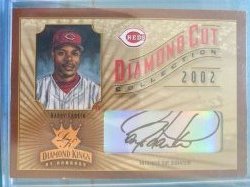 2002 Donruss diamond kings barry larkin diamond cut auto