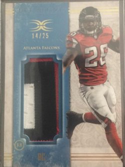 2015 Topps Definitive Collection Tevin Coleman 2 Color Patch 14/25 RC