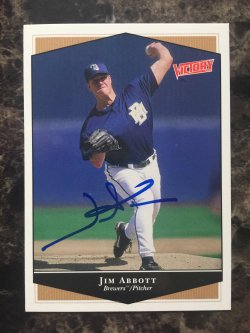1999 Upper Deck Victory Jim Abbott TTM-MIL