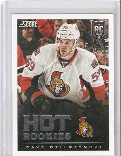 2013 Panini Score Dave Dziurzynski Hot Rookie
