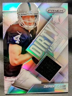 2014 Panini Prizm Derek Carr Rookie DIrty Laundry Prizm
