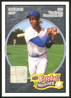 2008 Upper Deck Baseball Heroes Memorabilia Black Ernie Banks