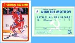1990-91 O-Pee-Chee Central Red Army Insert Dmitri Motkov