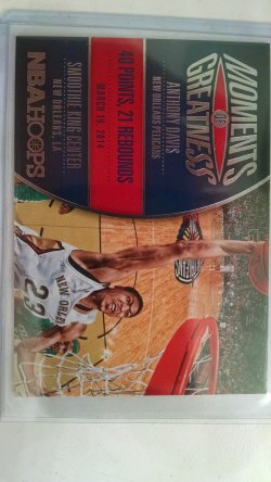 2014-15 Panini NBA Hoops Moments of Greatness Anthony Davis #7