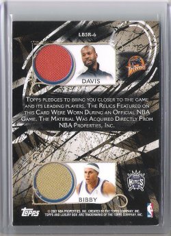 2006 Topps Luxury Box Kobe Bryant/ Steve Nash/ Sam Cassell/ Baron Davis/ Mike Bibby 5 Relic Side A