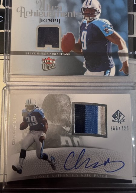 Sold at Auction: Steve McNair autographed Tennessee Titans jersey.