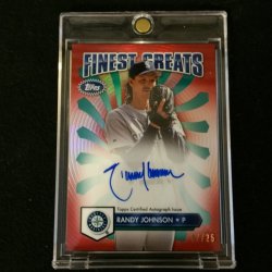 2014 Topps Finest Greats Red Refractor Autograph Randy Johnson