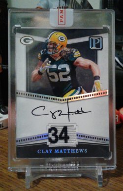 2017 Panini Pantheon Scripts Platinum Tag Autograph Clay Matthews