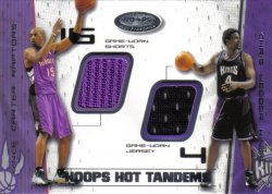 2001-02 Skybox Hoops Hot Prospects Hot Tandems Vince Carter / Chris Webber #ed 37/100