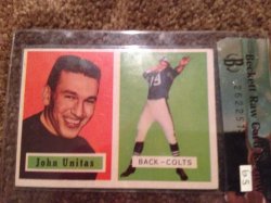 1957 Topps Topps Johnny Unitas rookie 1957 Graded 6.5