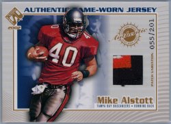 2002  Private Stock Game Worn Jerseys Patches Mike Alstott
