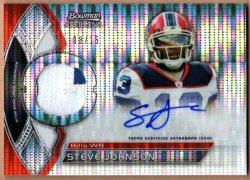 2011 Bowman Sterling Steve Johnson Pulsar Refractors Patch Auto