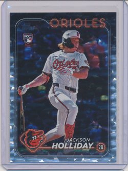    Jackson Holliday 2024 Topps Update Silver Crackle Foil RC