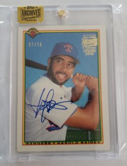 2016  Topps Archives Signature Series:  Harold Baines {1990 Bowman}