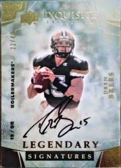 2013 Upper Deck Exquisite Drew Brees legendary signatures