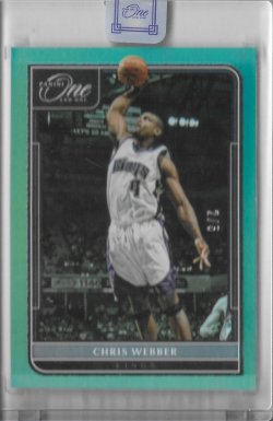 2021-22 Panini One and One Green Chris Webber #ed 2/5