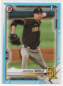 2021 Topps Bowman Draft Sky Blue Jackson Wolf