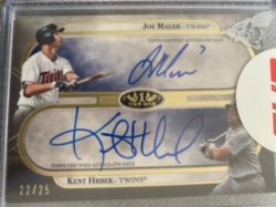 2021 Panini tier one dual auto mauer  and hrbek