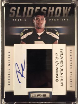 2012 Panini Rookies and Stars Rookie Premiere Slideshow Autographs #34 Russell Wilson/50