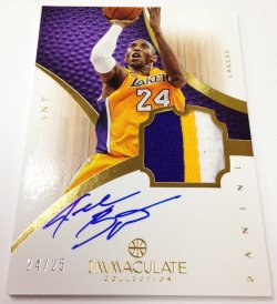 2012-13 Panini Immaculate Kobe Bryant Patch Auto