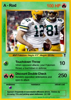 2012  Busting Packs Pokemon Aaron Rodgers AKA A-Rod