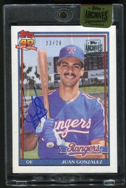 2015 Topps Archives Signature Series: Juan Gonzalez (1991 Topps)