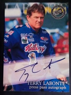 2002 Press Pass Autograph  Terry LaBonte