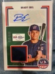 2022 Panini stars and stripes usa brady ebel