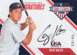  Panini  Colby Halter 2020 Panini Stars and Stripes Signatures 328 of 499
