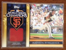 2011 Topps World Series Champs Madison Bumgarner Relic