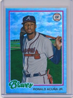   Ronald Acuna 2022 Topps Archives Blue Foil /25
