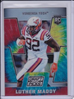    Luther Maddy 2016 Panini Prizm Draft Picks Prizms Tie Dyed RC /49