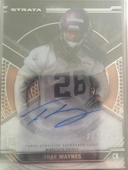 2015 Topps Strata Trae Waynes On-card Auto 312/800 RC