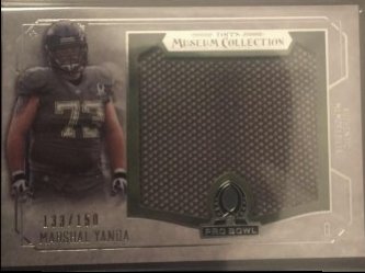 2014 Topps Museum Collection Marshal Yanda Jumbo Pro Bowl Relic 133/150