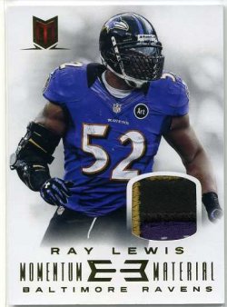 2013 Panini Momentum Momentum Material Prime Ray Lewis
