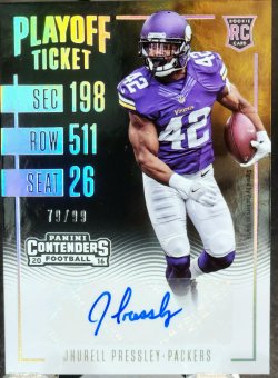 2016 Panini Contenders Jhurell Pressley Playoff Ticket Rookie Autograph