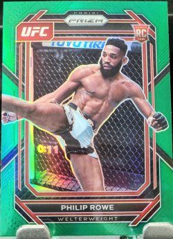 2023 Panini Prizm UFC Philip Rowe Rookie Green Prizm