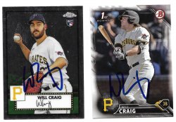 2018 & 20 Bowman & Topps Chrome IP Will Craig 3/22/26